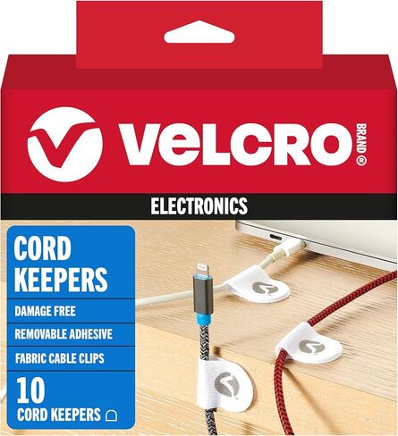Velcro Cord Keepers 2 5/8IN X 1 1/8IN. Black - 10 Count in Kuwait