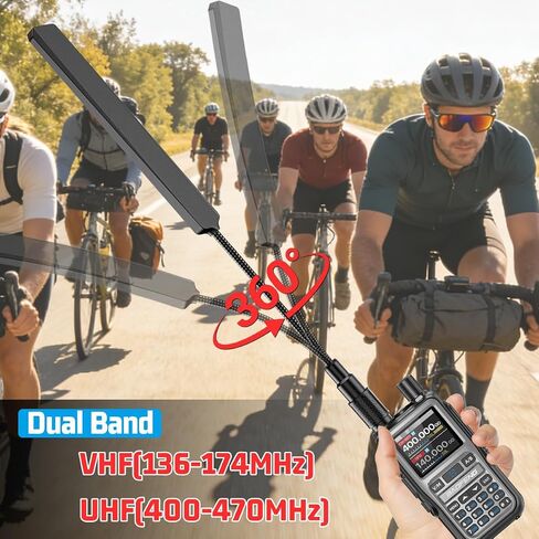 ABBREE Ham Radio UV-5R Mini DM32 Antenna 32CM/12.6inch Long Range SMA-Female VHF/UHF 144/430MHz Foldable Tactical Gooseneck Antenna Whip for Baofeng BF-F8H PRO,5RM,K5PLUS,AR-152,UV32 Accessories,2Pack in Kuwait