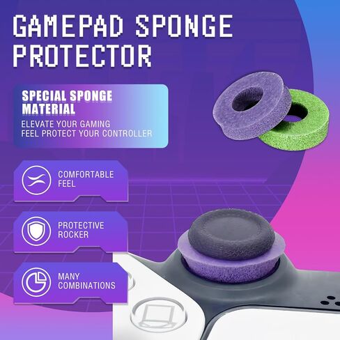 6 Pack Precision Rings Aim Assist for PS4/5, Compatible with Xbox Controllers Accessories– Enhance Accuracy & Control with Soft Silicone Rings – Compatible with Fortnite & FPS Games Purple+Green in Kuwait