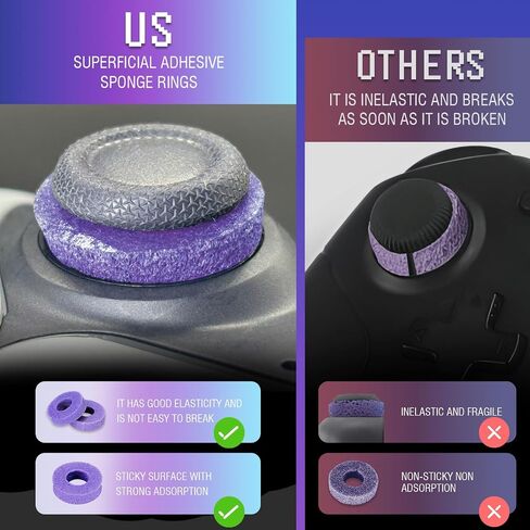 6 Pack Precision Rings Aim Assist for PS4/5, Compatible with Xbox Controllers Accessories– Enhance Accuracy & Control with Soft Silicone Rings – Compatible with Fortnite & FPS Games Purple+Green in Kuwait