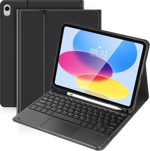 SOPPY Bluetooth Keyboard Case with Touchpad for iPad 11th Gen. (A16) 11-inch 2025, 10th Generation 10.9 inch 2022, Detachable Protective Cover, with Built-in Pen Holder, USB-C Rechargeable, Pink in Kuwait
