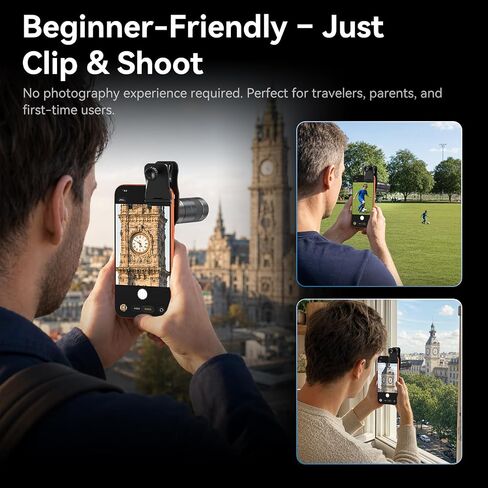 APEXEL 6X Telephoto Lens for iPhone – 144mm Equivalent, Universal Clip in Kuwait