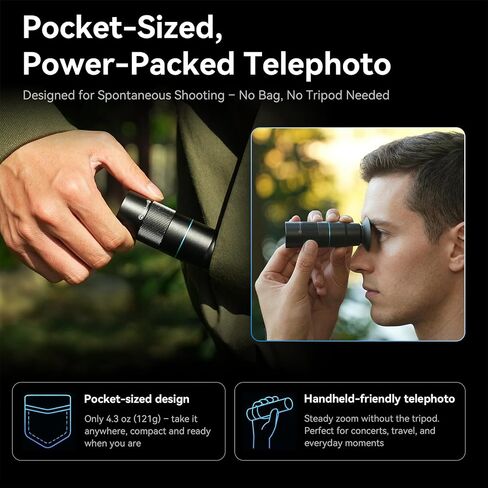 APEXEL 6X Telephoto Lens for iPhone – 144mm Equivalent, Universal Clip in Kuwait
