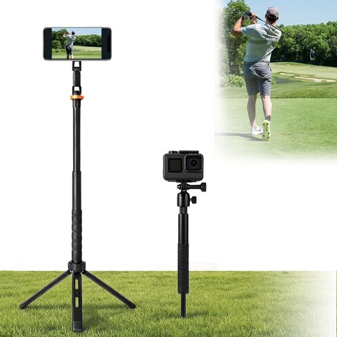 Golf Tripod & Monopod for Swing Recording, Magnetic Golf Phone Stand Kit in Kuwait
