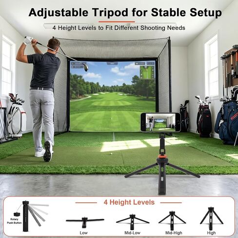 Golf Tripod & Monopod for Swing Recording, Magnetic Golf Phone Stand Kit in Kuwait