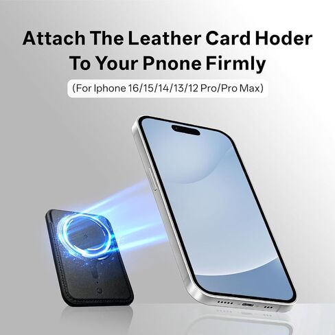 MagSafe Wallet Card Holder for iPhone 12-17 Series, Black in Kuwait