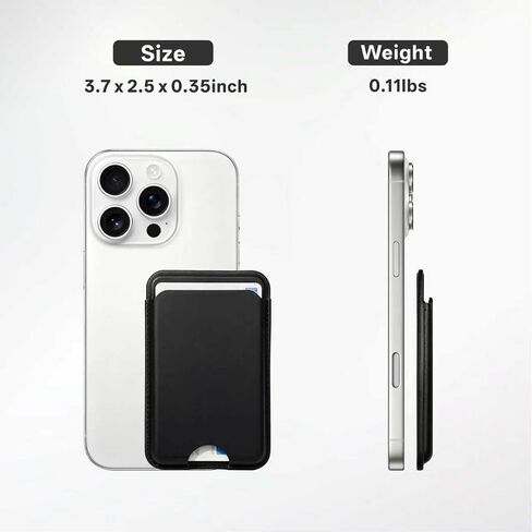 MagSafe Wallet Card Holder for iPhone 12-17 Series, Black in Kuwait