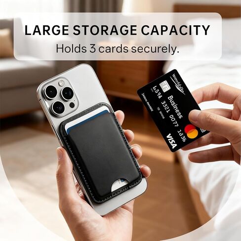 MagSafe Wallet Card Holder for iPhone 12-17 Series, Black in Kuwait