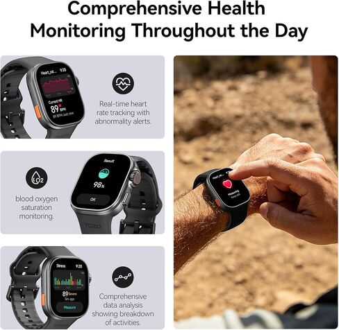 TOZO Watch 1 Smart Watch for Men Women, GPS Activity Fitness Tracker in Kuwait