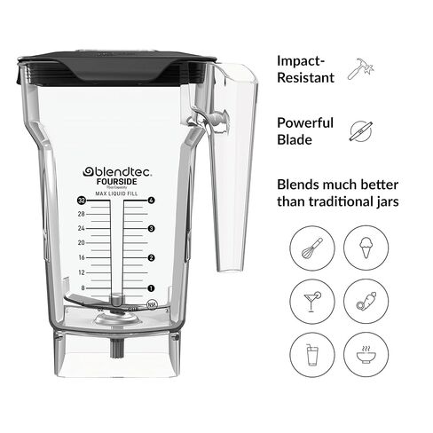 Blendtec 75oz FourSide Commercial Jar, 32oz Blending Capacity, Clear in Kuwait