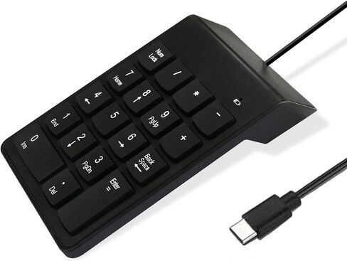 Numeric Keypad for Laptop, 10 Key USB Keypad, Portable Ultra Slim Mini Numpad External Numbers Keyboard Pad for Laptop PC Computer Desktop Surface Pro Notebook in Kuwait