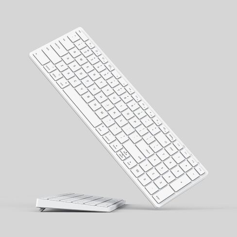 Compact Mac Keyboard with Numeric Keypad, Bluetooth Wireless Keyboard for iMac/MacBook/Mac mini,Apple-Style Layout for MacOS, Quiet Comfortable Typing, USB-C Rechargeable, Ergonomic Kickstand in Kuwait