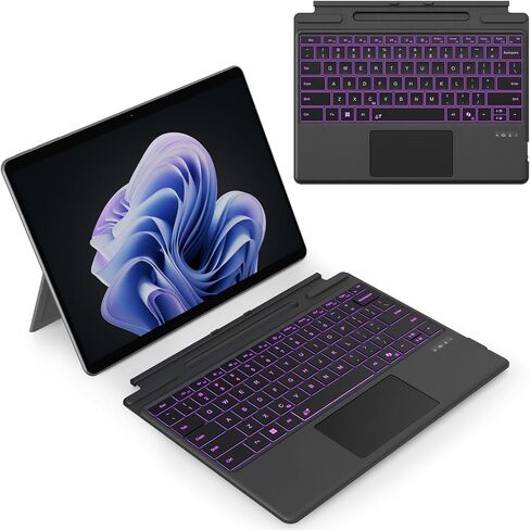 MEETION Surface Pro Keyboard with Trackpad for Pro 11/10/9/8/X, Black in Kuwait