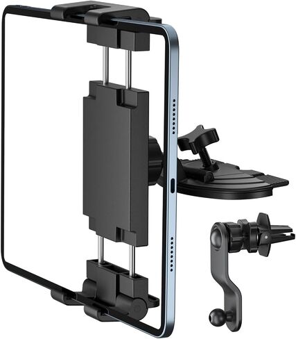 PLDHPRO iPad Holder for Car CD Slot, Adjustable Tablet Mount Air Vent Stand Compatible with 5.5'' -14.6'' Phone, iPad mini/Air/Pro, Galaxy Tab, Z Fold, Vehicle GPS Navigation Accessories in Kuwait