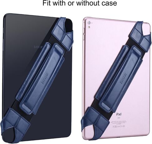 Joylink Hand Strap Holder Updated Version with Secure and 360°Swivel Leather Handle Grip Elastic Belt for All 10.1" Tablets (iPad Air Pro Samsung Nexus), Navy Blue in Kuwait
