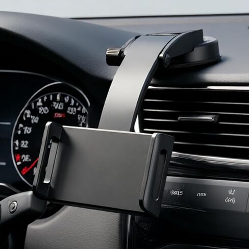 iPad Holder for Car, Dashboard Tablet Mount, Black in Kuwait