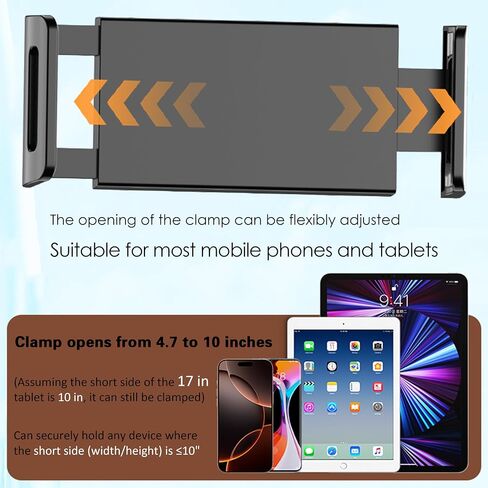 iPad Holder for Car, Dashboard Tablet Mount, Black in Kuwait