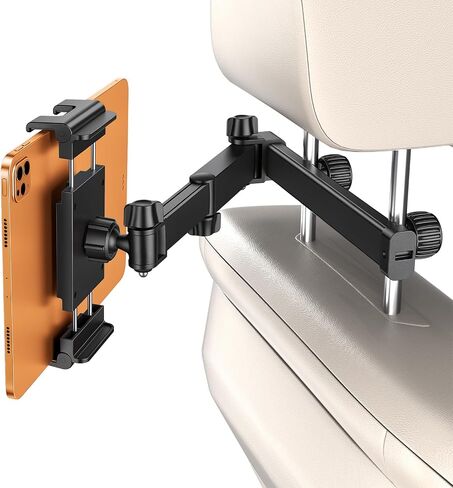 PLDHPRO Tablet Holder for Car Headrest, Backseat iPad Mount with Foldable Extension Arm, Road Trip Accessories for Kids, Fits 5.5-14.6" Tablets & Phones, iPad Pro Air Mini, Galaxy Tab, Fire HD in Kuwait