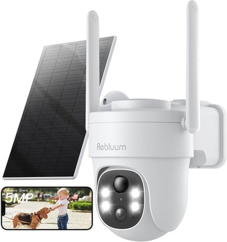 2K Solar Security Cameras Wireless Outdoor, 360° Pan Tilt, 2Pack in Kuwait