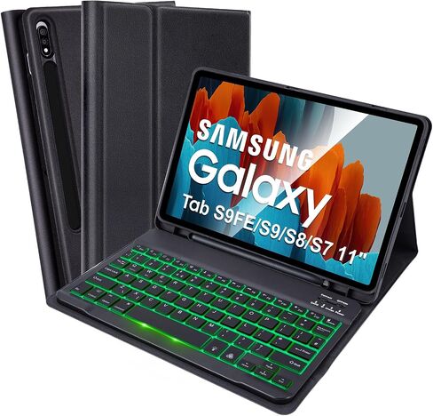 SOPPY Backlit Keyboard Case for Samsung Galaxy Tab S6 Lite 10.4", Black in Kuwait
