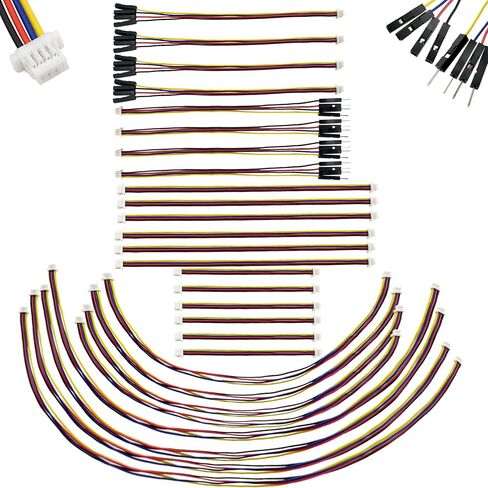 Dupont Connector Kit I2C Qwiic Cable Kit Stemma QT Wire for SparkFun Development Boards Sensor Board Breakout Breadboard 4 Pin Sh1.0 Connector 28PCS in Kuwait