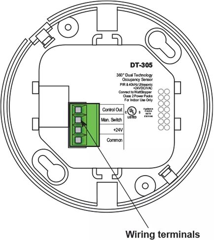 1- Watt Stopper DT-305 Series Dual Technology Ceiling Occupancy Sensors 360 Degree PIR, White Wattstopper in Kuwait