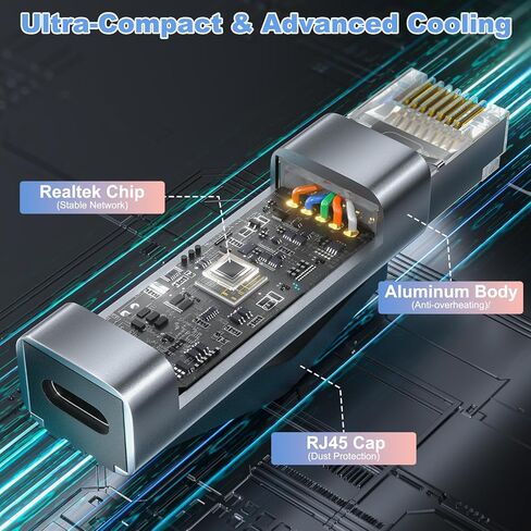 Ethernet to USB C Adapter 1pc,RJ45 Male to USB-C Ethernet Adapter in Kuwait