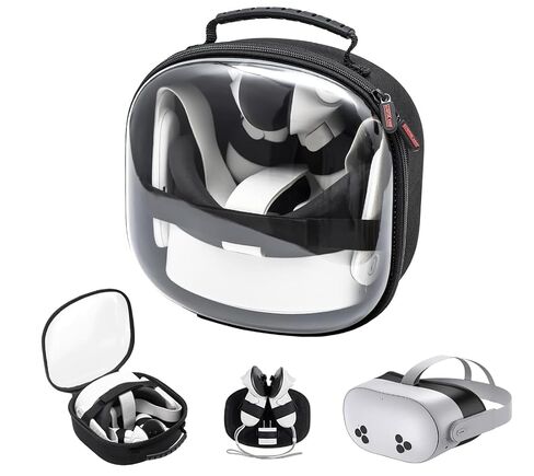 Large Carrying Case for Meta Quest 3/3S, Hard Travel Case Compatible with BOBOVR S3 Pro/KIWI Design Battery Head Strap, Oculus Quest 3/3S Controller, Accessories, Hard Shell and Soft Lining Travel Bag in Kuwait