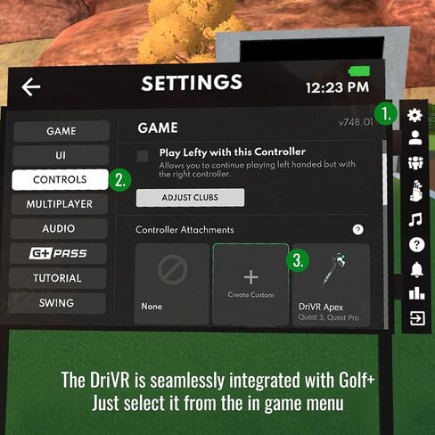 DeadEyeVR DriVR Apex VR Golf Club and Steel Shaft Weights Bundle in Kuwait