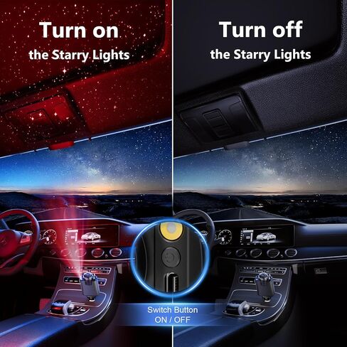 Starlight Retractable Car Charger with Car Aromatherapy Essential Oil Diffuser, Starlight in Car Roof 5 in 1 Fast, 2 Retractable Cables and USB C Car Charger Adapter,Compatible with iPhone 17 12 in Kuwait