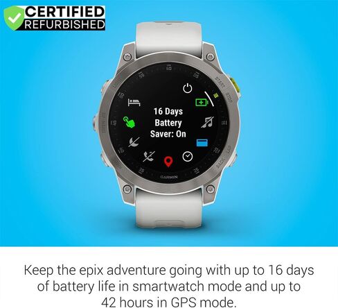 Garmin 010-N2582-20 Epix Gen 2 Premium Active Smartwatch 47 mm White Titanium (Renewed) Bundle with 2 YR CPS Enhanced Protection Pack in Kuwait