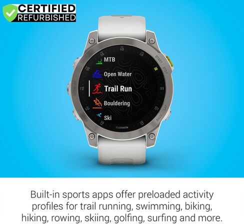 Garmin 010-N2582-20 Epix Gen 2 Premium Active Smartwatch 47 mm White Titanium (Renewed) Bundle with 2 YR CPS Enhanced Protection Pack in Kuwait