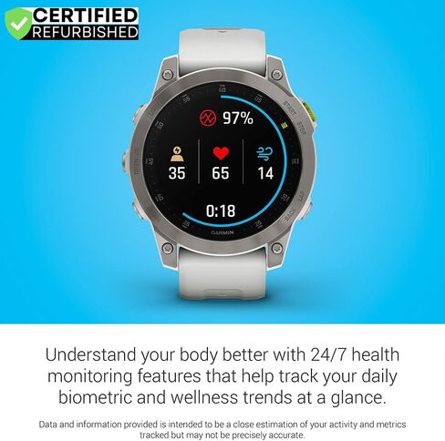 Garmin 010-N2582-20 Epix Gen 2 Premium Active Smartwatch 47 mm White Titanium (Renewed) Bundle with 2 YR CPS Enhanced Protection Pack in Kuwait