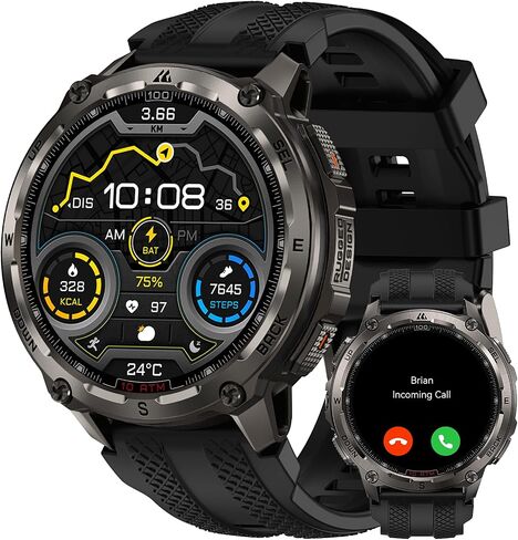 KOSPET Tank T4 Rugged Smart Watch, GPS & Offline Maps, 10ATM Waterproof in Kuwait