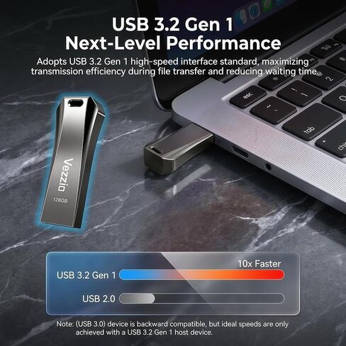 Vezzio 32GB USB Flash Drive 100MB/s, USB 3.2 Gen1 Thumb Drive in Kuwait