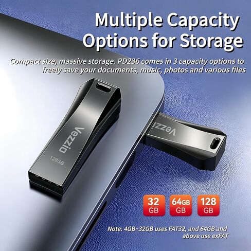 Vezzio 32GB USB Flash Drive 100MB/s, USB 3.2 Gen1 Thumb Drive in Kuwait