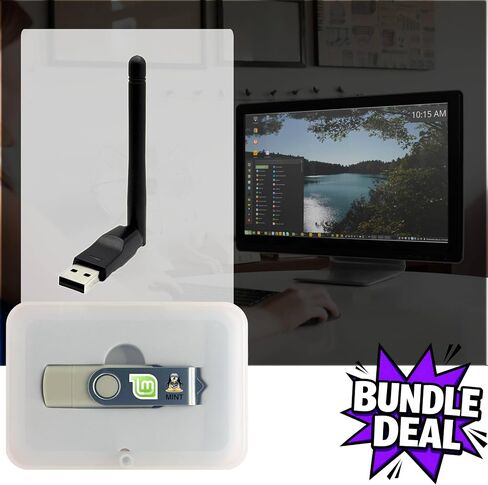 Linux Mint USB + WiFi Adapter Kit for Install or Live Use Bundle in Kuwait