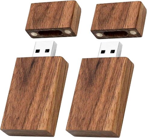 Walnut Wood USB Flash Drive - 32GB High Speed USB 2.0 Memory Stick - Bulk Jump Drives for Digital Data Storage in Kuwait