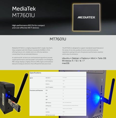 Linux Mint USB + WiFi Adapter Kit for Install or Live Use Bundle in Kuwait