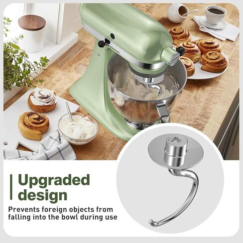 Stainless Steel Dough Hook 4.5-5QT for KitchenAid Stand Mixer, Kitchen Aid Attachment Accessories/No coating/Dishwasher Safe Replacement for K45, K45SS and Other Models in Kuwait