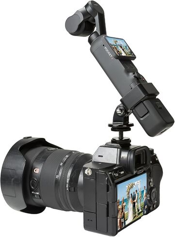 محول تركيب الحذاء البارد لجيب DJI Osmo 3/4، متوافق مع محول توسيع DJI Pocket 3/4/Xtra Muse، دعامة تثبيت علوية بزاوية قابلة للتعديل لحامل الحذاء الساخن DSLR in Kuwait