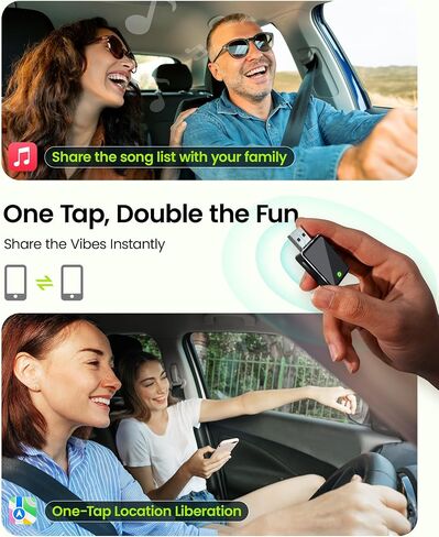Kello Wireless CarPlay Adapter for Apple Carplay& Android Auto,Convert Wired to Wireless with One Click Multi Device Switch, Fast Auto Connection, Support iOS 10+/Android 11+, OTA Upgrade in Kuwait