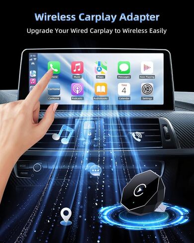 Wireless CarPlay Adapter for iPhone,Mini USB Design,2026 Upgrade with Built-in Wired for Apple CarPlay Plug and Play Fast Stable Connection Car Play for iPhone & Android (ZS01) in Kuwait
