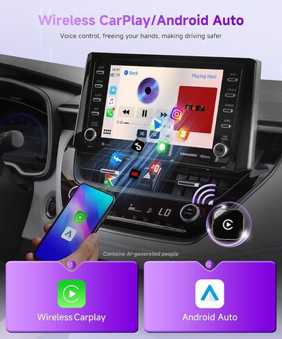 2 in 1 Mini Wireless Car Play Adapter with Apple CarPlay Adapter in Saudi Arabia