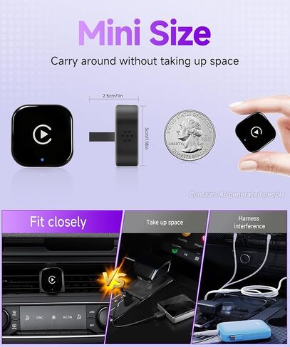 2 in 1 Mini Wireless Car Play Adapter with Apple CarPlay Adapter in Saudi Arabia