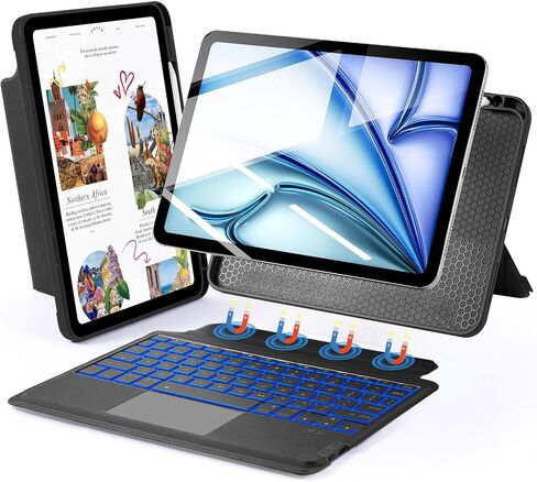 SOPPY Keyboard Case for iPad Air 11" M3/M2, iPad Pro 11", Backlit Trackpad in Kuwait