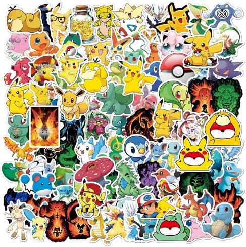 100 PCS Cartoon Stickers for Gifts, Waterproof Sticker for Phone, Laptop, Water Bottles, Hydro Flask, Stickers for in Kuwait