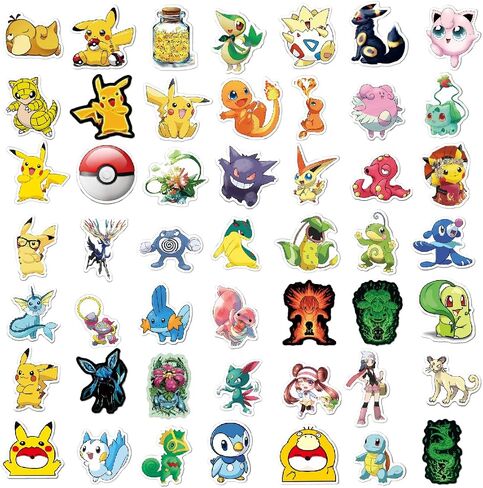 100 PCS Cartoon Stickers for Gifts, Waterproof Sticker for Phone, Laptop, Water Bottles, Hydro Flask, Stickers for in Kuwait