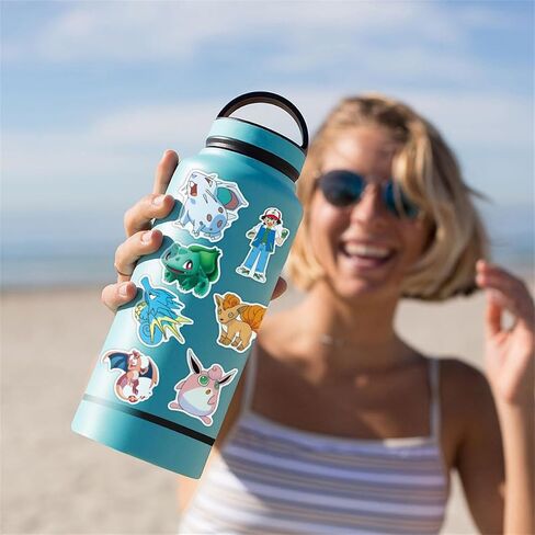 100 PCS Cartoon Stickers for Gifts, Waterproof Sticker for Phone, Laptop, Water Bottles, Hydro Flask, Stickers for in Kuwait