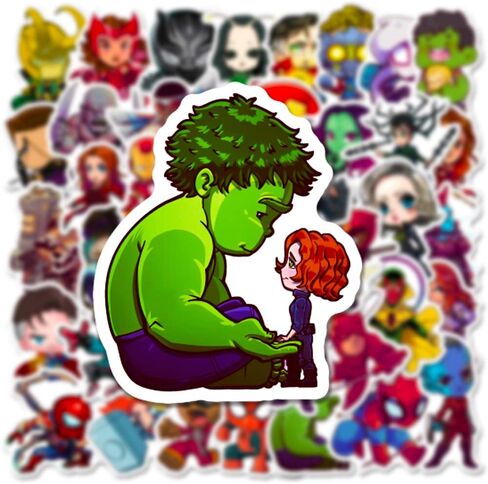 200PCS Cartoon Character Superhero Stickers for Kids Waterproof Vinyl Superhero Stickers Bulk for Water Bottles Skateboard Luggage Laptop Bumper Boys Teens Adults in Kuwait